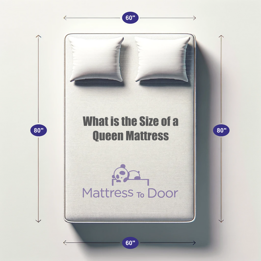 A queen mattress highlighted, providing a clear perspective on what is the size of a queen mattress for interested buyers.